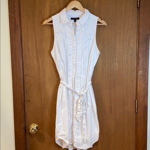 🌿 Banana Republic button-up tie dress size 12
